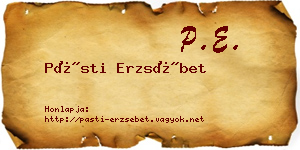 Pásti Erzsébet névjegykártya